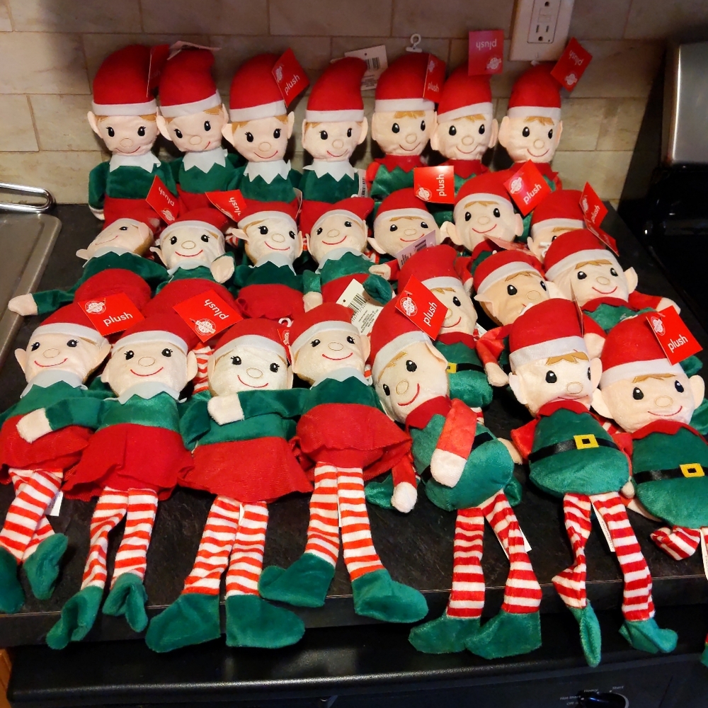 24 CHRISTMAS PLUSH ELVES KIDS TOYS